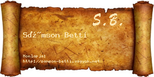 Sámson Betti névjegykártya